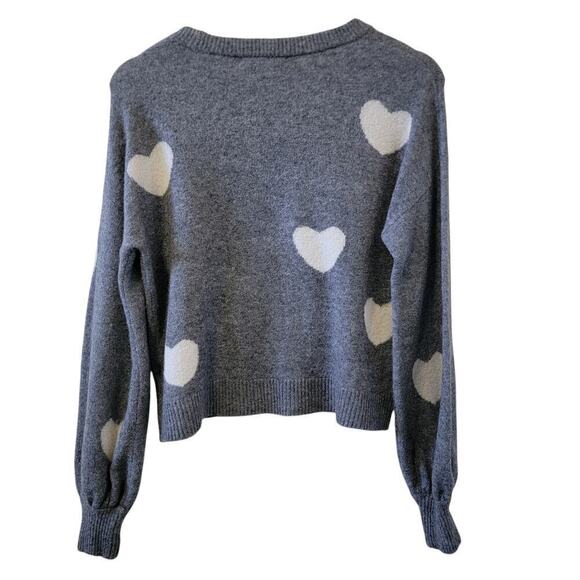 Madewell Heart Dot Balloon Sleeve Pullover Wool/Alpaca Blend Sweater Size XXS - Picture 3 of 5